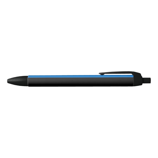 Estonian Flag Black Ink Pen (Top)