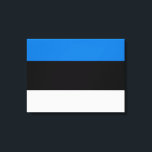 Estonian Flag Canvas Print<br><div class="desc">This design features the national flag of Estonia (officially the Republic of Estonia), which is a country on the eastern coast of the Baltic Sea in Northern Europe. It is bordered to the north by the Gulf of Finland across from Finland, to the west by the Baltic Sea across from...</div>