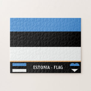 Estonian Flag & Estonia - country, holiday /sports Jigsaw Puzzle