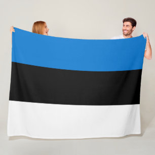 Estonian Flag Fleece Blanket