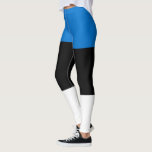 Estonian Flag Leggings<br><div class="desc">This design features the national flag of Estonia (officially the Republic of Estonia), which is a country on the eastern coast of the Baltic Sea in Northern Europe. It is bordered to the north by the Gulf of Finland across from Finland, to the west by the Baltic Sea across from...</div>