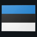 Estonian Flag Notepad<br><div class="desc">This design features the national flag of Estonia (officially the Republic of Estonia), which is a country on the eastern coast of the Baltic Sea in Northern Europe. It is bordered to the north by the Gulf of Finland across from Finland, to the west by the Baltic Sea across from...</div>