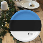 Estonian Flag plates, party, sports, Estonia Paper Plate<br><div class="desc">Paper Plates: Estonian Flag & Estonia party - love my country,  fathers day,  holiday,  patriots / sports fans</div>