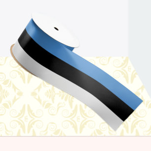 Estonian Flag ribbon, Estonia patriots /sports Satin Ribbon