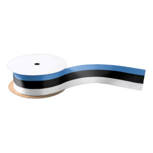 Estonian Flag ribbon, fashion /sports, Estonia Satin Ribbon