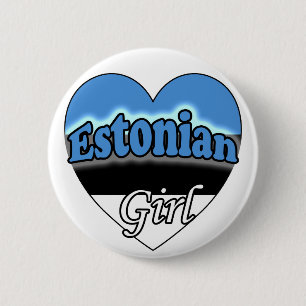 Estonian Girl 6 Cm Round Badge
