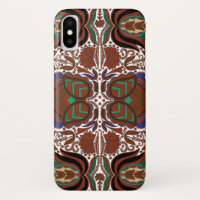 Estonian rustic folk art pattern with flowers