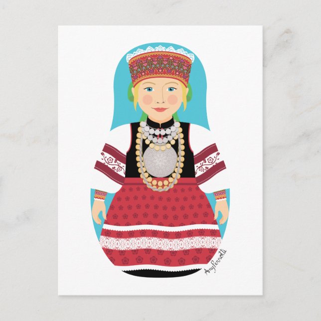 Estonian, Seto Matryoshka Postcard (Front)