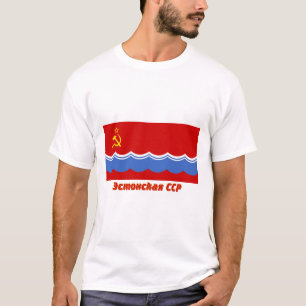 Estonian SSR Flag with Name T-Shirt
