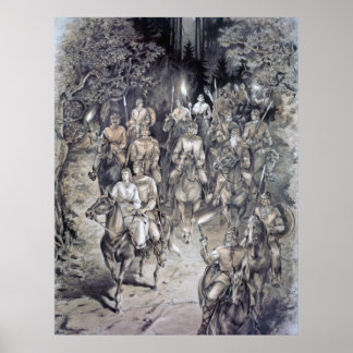 Estonian Viking Night Journey, Drawing Poster