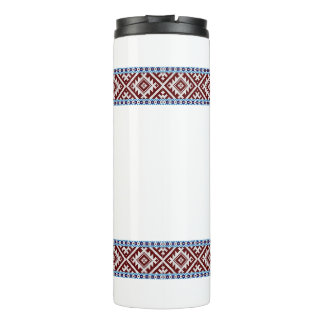 Estonian Woven Two Stripes Järva-Jaani Belts Thermal Tumbler