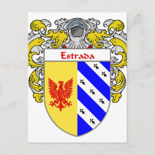 Estrada Coat of Arms (Mantleed) Postcard