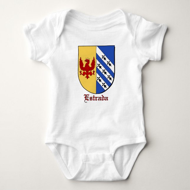 Estrada Family Shield Baby Bodysuit (Front)