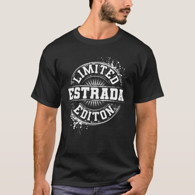 ESTRADA Funny Surname Family Tree Birthday Reunion T-Shirt (Front)
