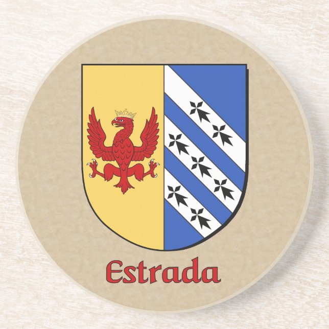 Estrada Heraldic Shield Coaster (Front)