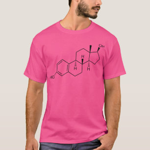 Estradiol (Oestrogen) Structural Formula T-Shirt