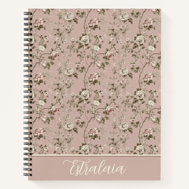 Estralaia Dusty Rose Pink Deluxe Notebook (Front)