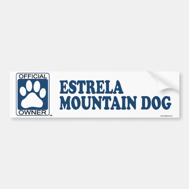 Estrela Mountain Dog Blue Bumper Sticker (Front)