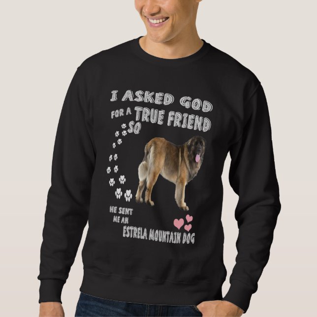 Estrela Mountain Dog Mum Dad Print Portuguese Shep Sweatshirt (Front)