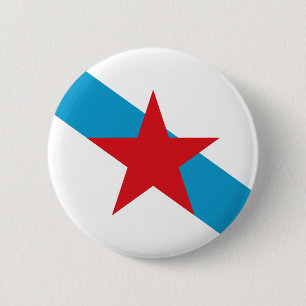 Estreleira - Bandera Independentista Gallega 6 Cm Round Badge