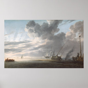 Estuary at Day's End by Simon de Vlieger Poster