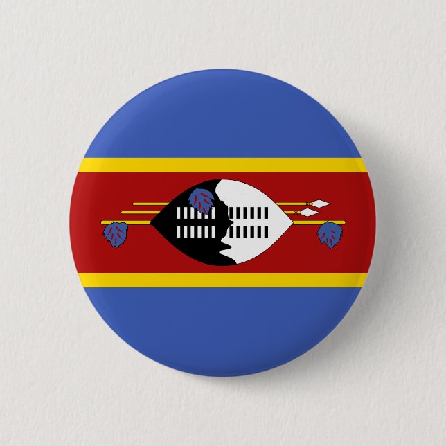 Eswatini Flag 6 Cm Round Badge (Front)