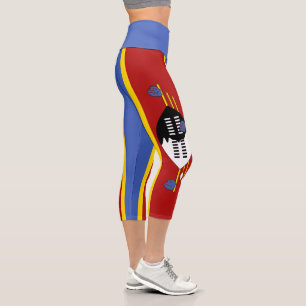 Eswatini Flag Capri Leggings