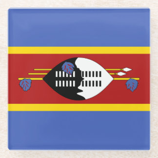 Eswatini Flag Glass Coaster