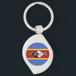 Eswatini Flag Key Ring<br><div class="desc">Patriotic flag of Eswatini.</div>