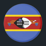 Eswatini Flag Magnet<br><div class="desc">Patriotic flag of Eswatini.</div>