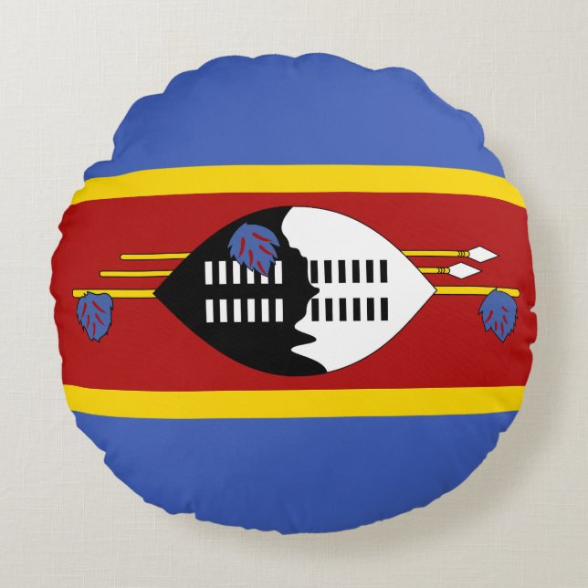 Eswatini Flag Round Cushion (Front)