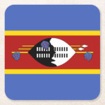 Eswatini Flag Square Paper Coaster<br><div class="desc">Patriotic flag of Eswatini.</div>