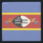 Eswatini Flag Stone Coaster<br><div class="desc">Patriotic flag of Eswatini.</div>