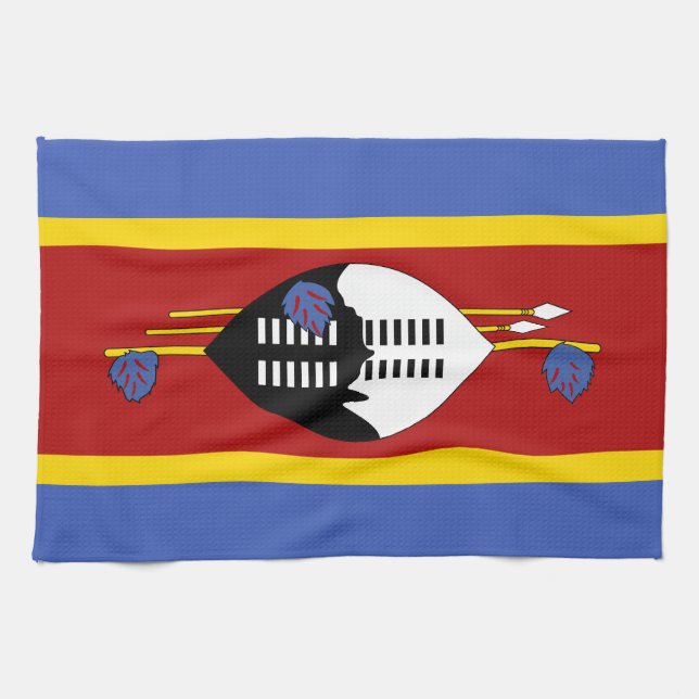 Eswatini Flag Tea Towel (Horizontal)