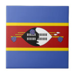 Eswatini Flag Tile<br><div class="desc">Patriotic flag of Eswatini.</div>