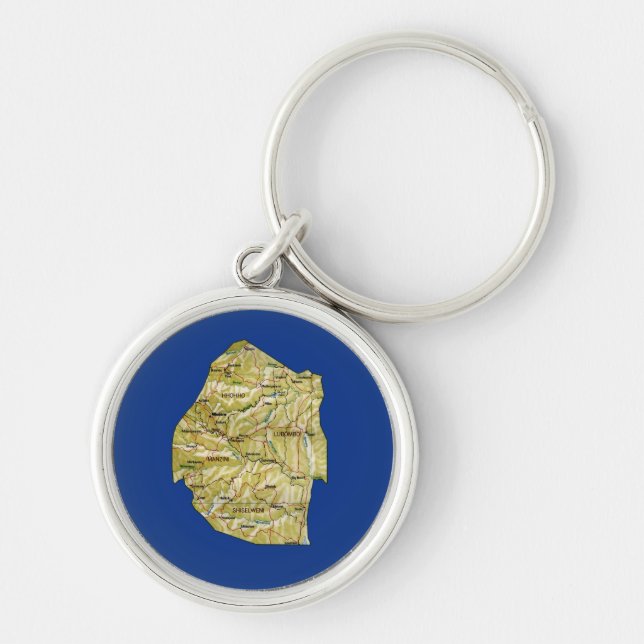 Eswatini Map Keychain (Front)