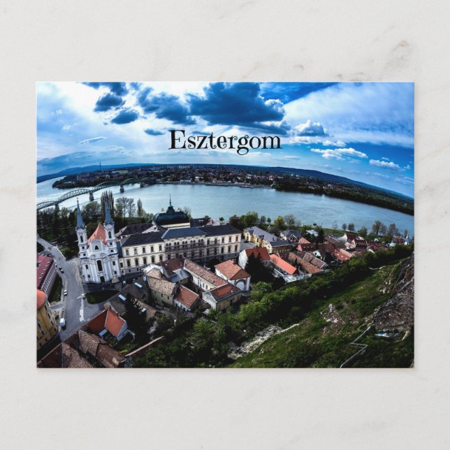 Esztergom landscape photograph postcard (Front)