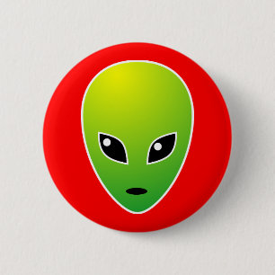 ET - on Red - Customised 6 Cm Round Badge