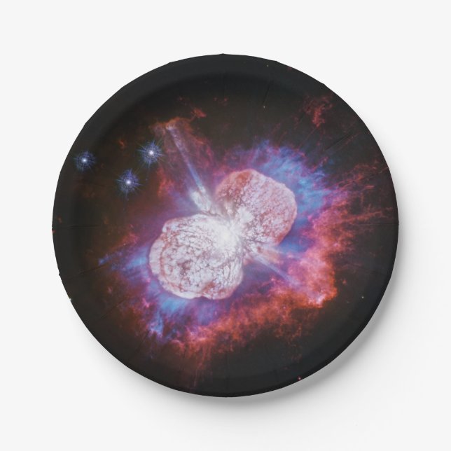 Eta Carinae Binary Star System Fireworks Paper Plate (Front)