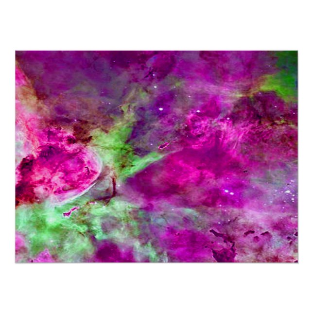 Eta Carinae Nebula Enhanced Purple Poster (Front)