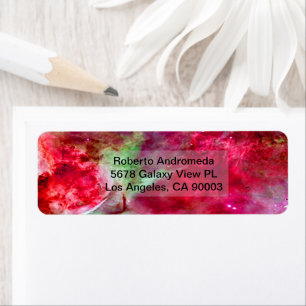 Eta Carinae Nebula Enhanced Red Return Address