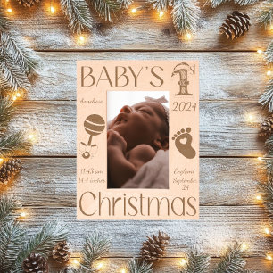 Etched Baby 1st Christmas Keepsake   Frames
