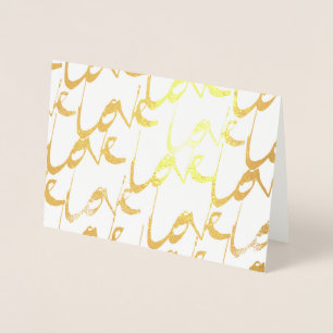 Etched Foil LOVE Greeting Card