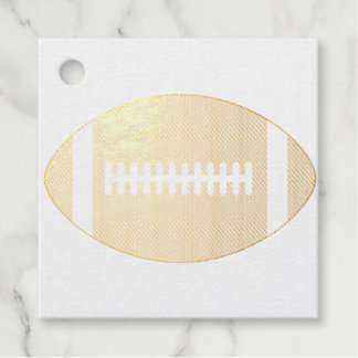 Etched football favour tags