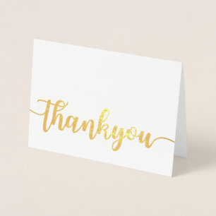 Etched Gold Foil Thank You Greeting Card