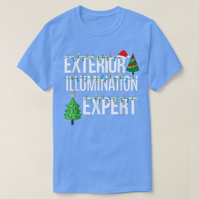 Eterior Illumination Epert Xmas Lights Santa Hat D T-Shirt (Design Front)