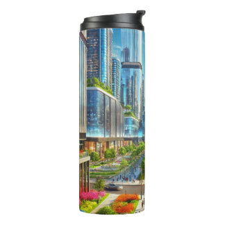 Eterity Metropolis - Futuristic Cityscape  Thermal Tumbler