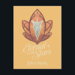 Eternal as the Stars Evenstar Graphic Postcard<br><div class="desc">Celebrate the timeless romance between Arwen and Aragorn with this elegant Lord of the Rings™ Evenstar design. Featuring a beautifully stylized Evenstar motif with delicate, flowing linework and warm autumnal tones, the artwork represents love and hope. Below, the phrase “Eternal as the Stars” adds a poetic touch, capturing the everlasting...</div>