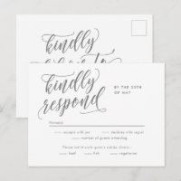 Eternal Bliss Editable Colour RSVP Reply Card