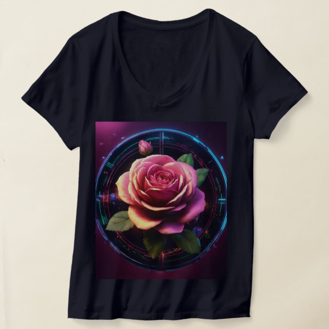Eternal Bliss Rose Compass T-Shirt (Laydown)